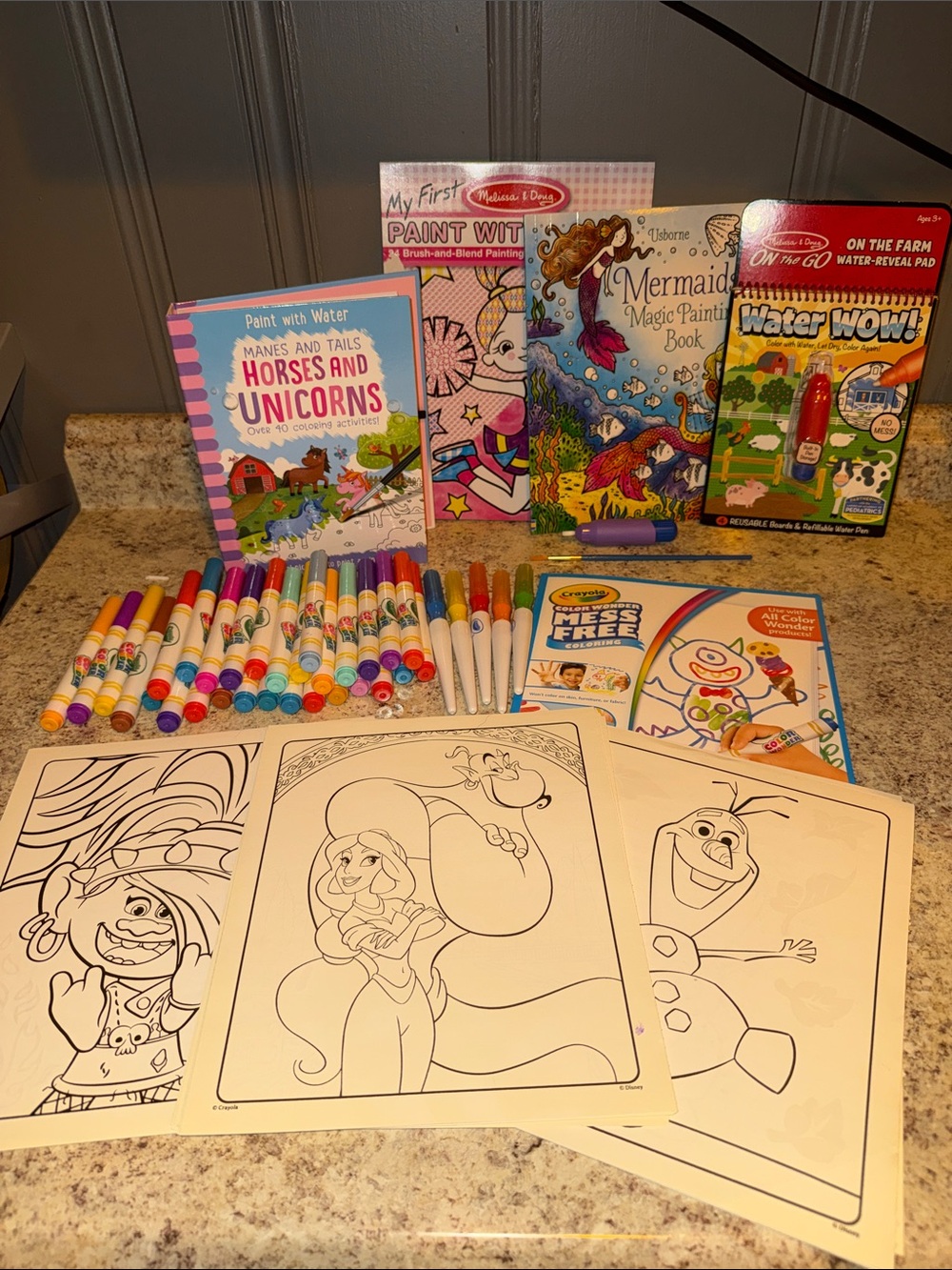 HUGE Mess-Free Coloring Supply Lot - Crayola Color Wonder & Water Wow!